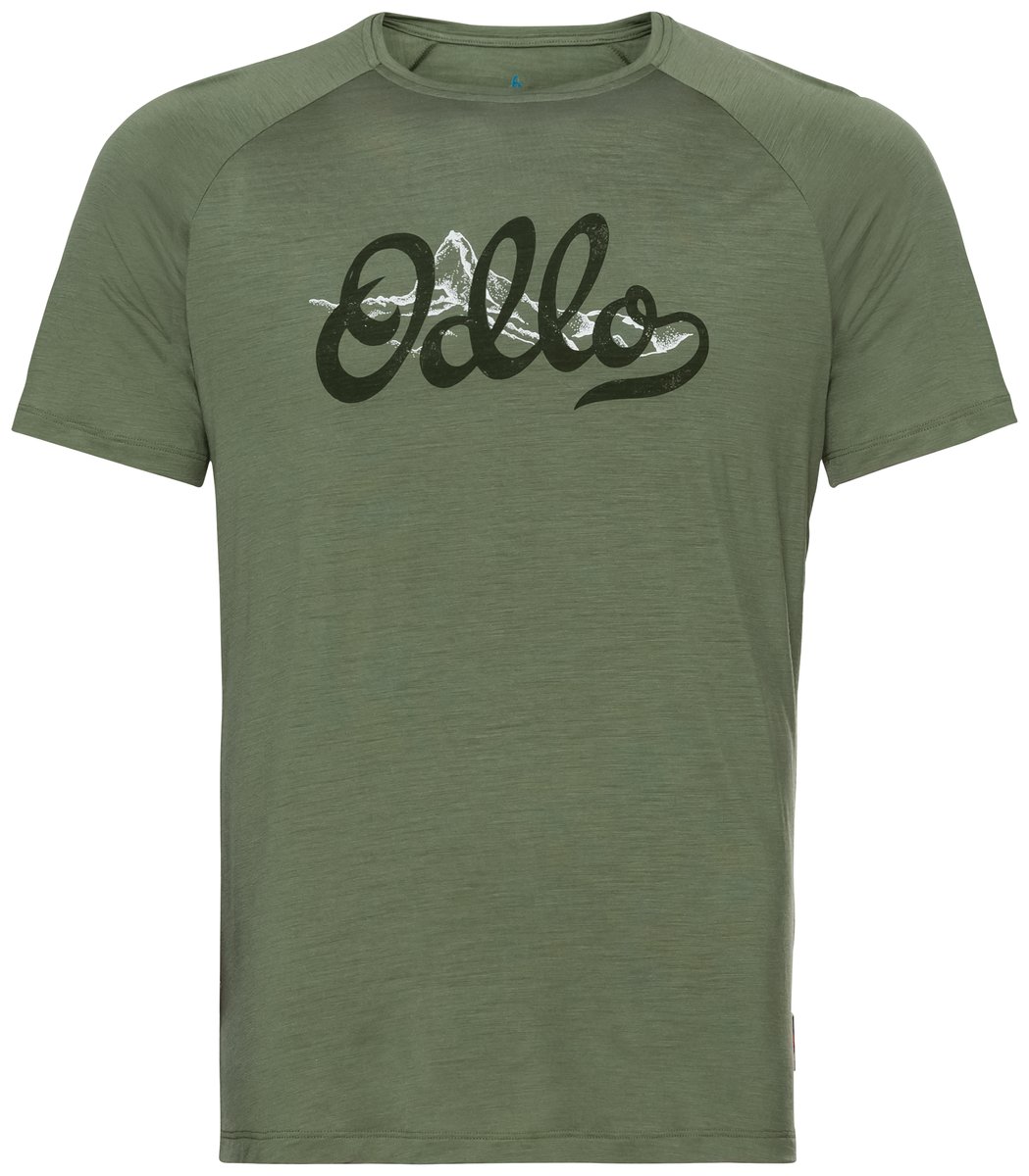 Concord T-Shirt Natur Merinould og Lyocell Mat grøn-X Large