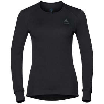 Odlo Women's Syntetisk Baselayer Top Crew - Sort