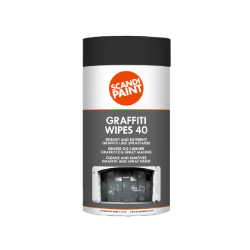 Effektiv Graffiti-fjernelse med SCANDIPAINT Graffiti Wipes