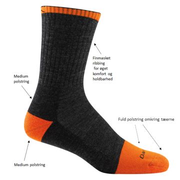 Darn Tough Steely Boot Cushion - Komfort til dine fødder når de er i Sikkerhedssko