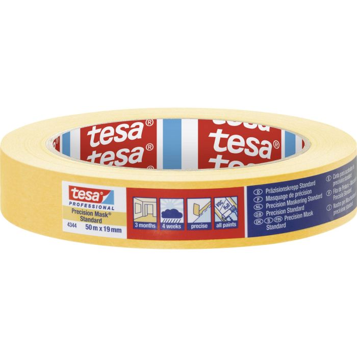 Tesa Præcisionscrepe® 4344 Standard: Perfekte Farve- og Lakkanter Tesa Præcisionscrepe® 4344 Standard: Perfekte Farve- og Lakkanter