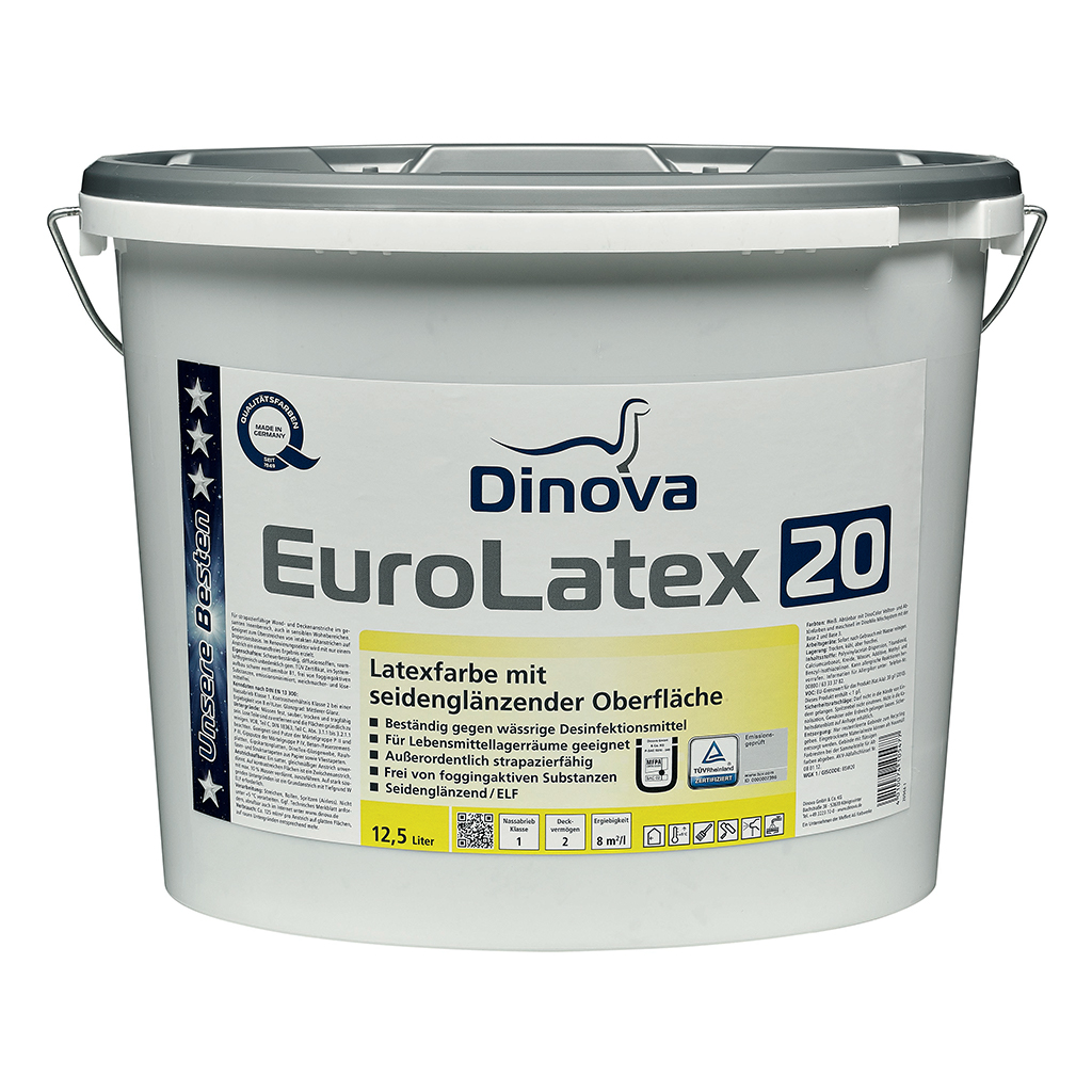 Se Vægmaling Glans 20 - Dinova Eurolatex 20-12.5 liter vægmaling hos Rockidan