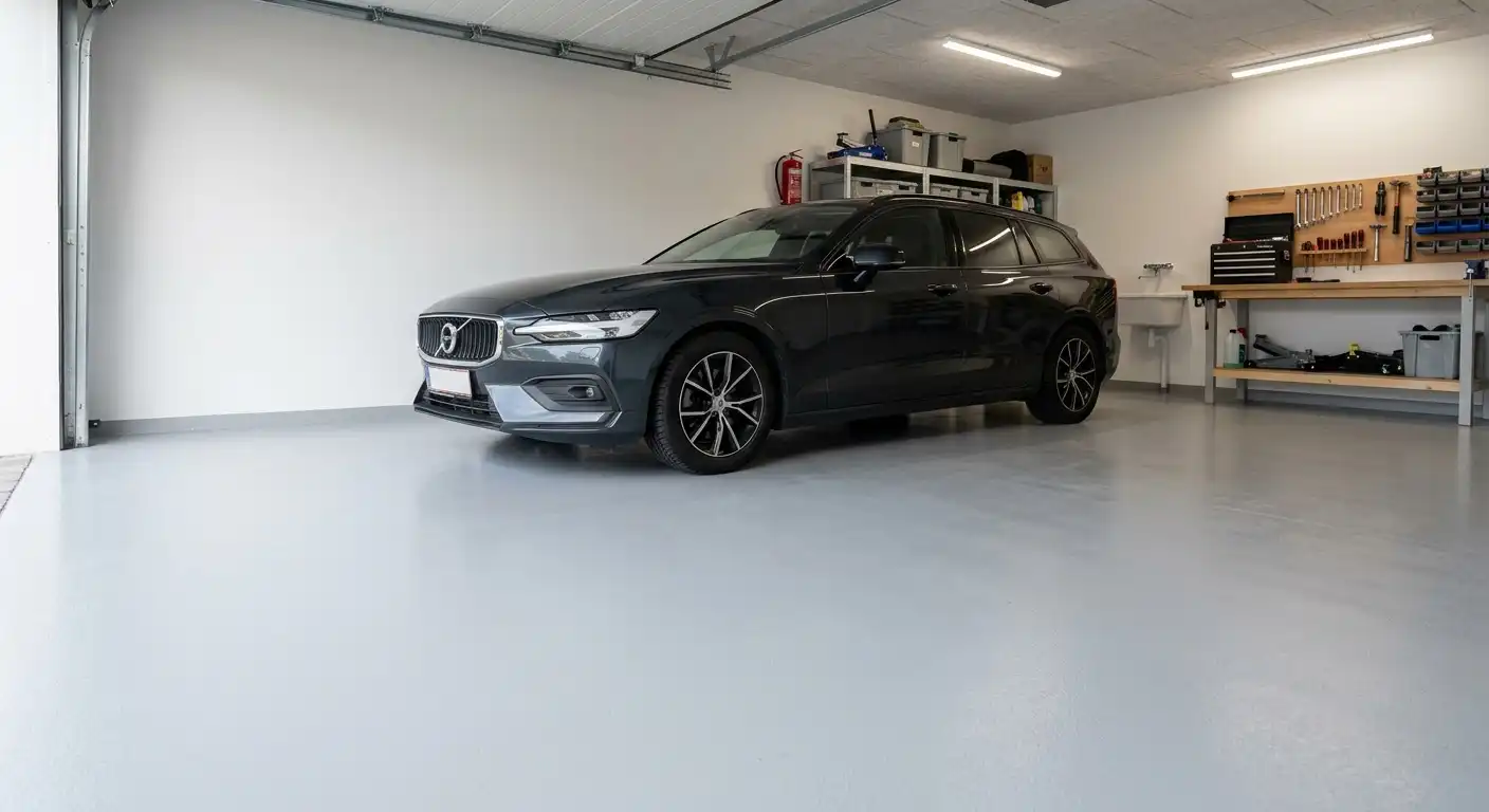 Epoxy gulv i garage