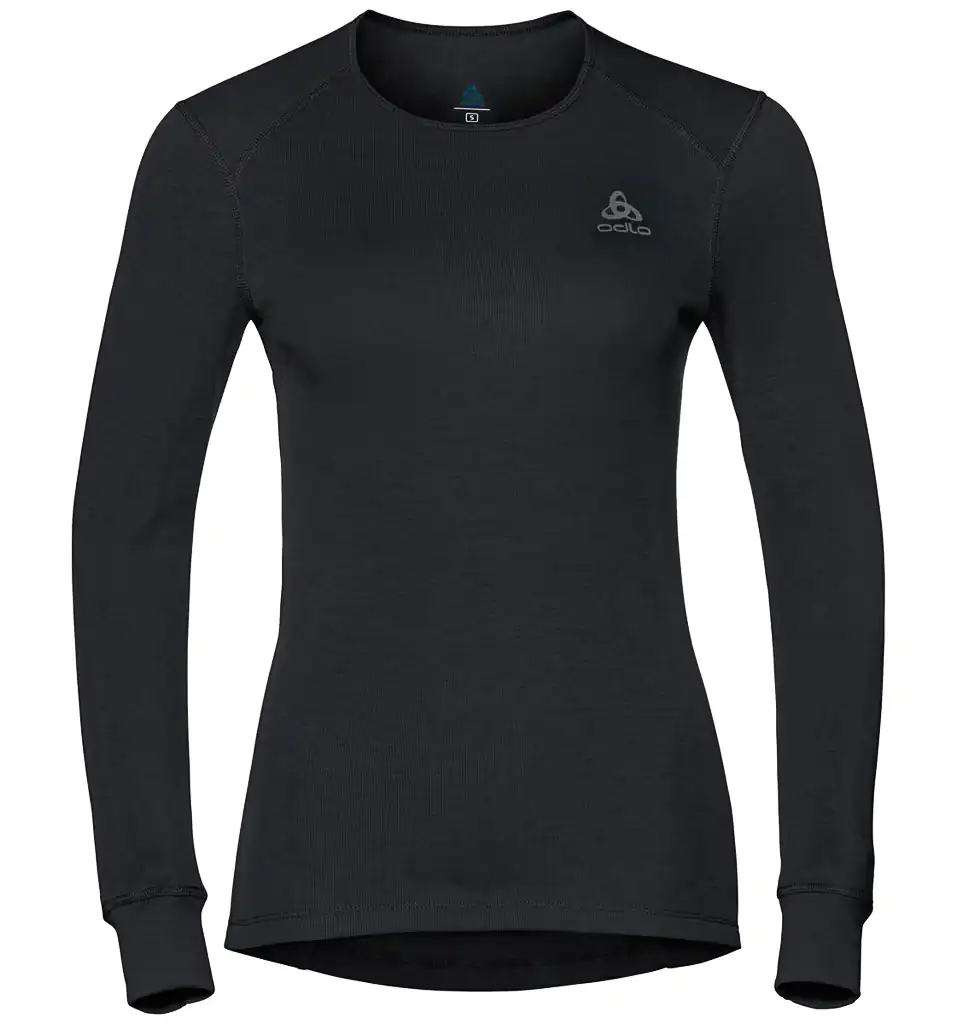 Odlo Women's Syntetisk Baselayer Top Crew - Sort