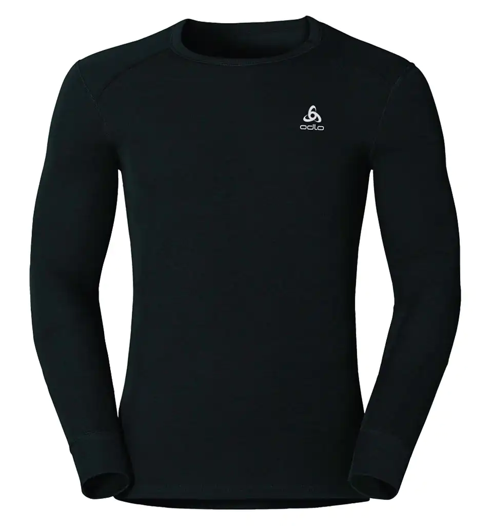Odlo Men's Syntetisk Baselayer BL TOP Crew - Sort