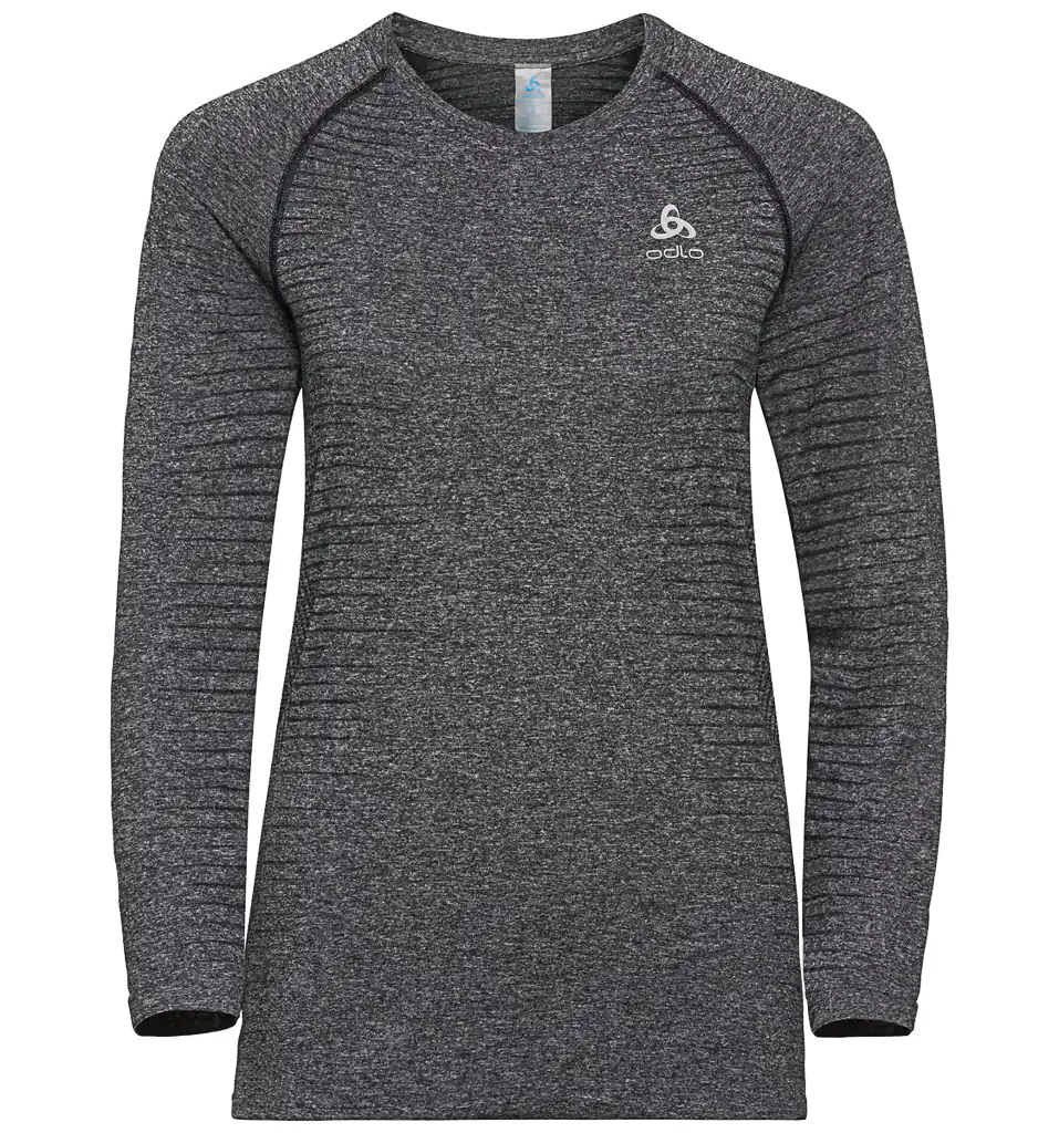 Odlo Women's Baselayer T-shirt l/s Crew - Grå