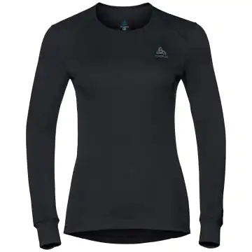 Odlo Women's Syntetisk Baselayer Top Crew - Sort
