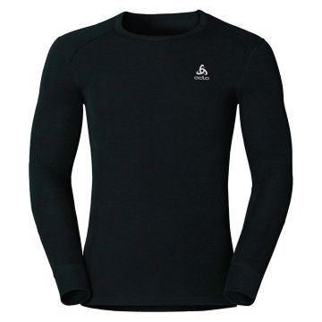 Odlo Men's Syntetisk Baselayer BL TOP Crew - Sort