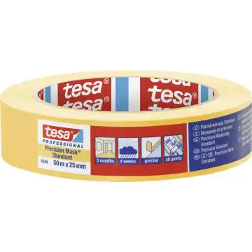 Tesa Præcisionscrepe® 4344 Standard: Perfekte Farve- og Lakkanter