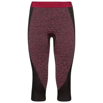 Odlo Baselayer BL 3/4 Bottom Syntetisk - Sort og rød