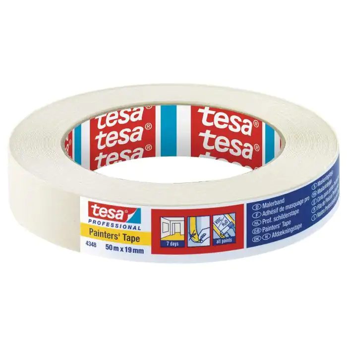 Præcis afdækning med tesa® 4348: Føjelig fincrepe tape