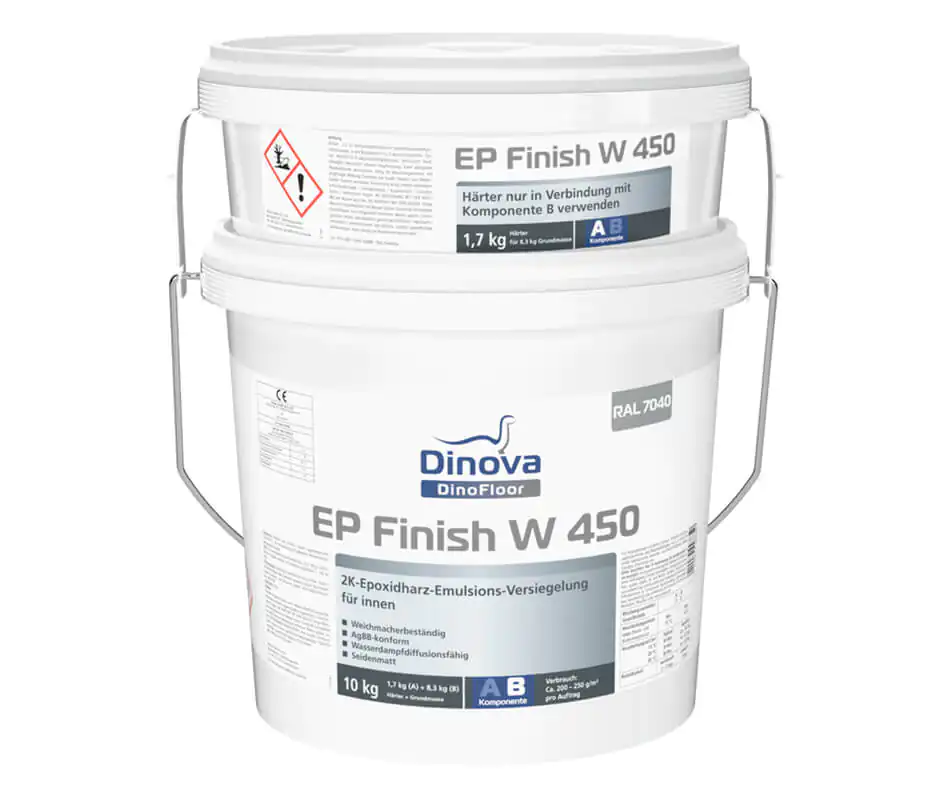 DINOFLOOR EP FINISH W 450: Vandemulgeret Epoxymaling til Indvendige Gulve