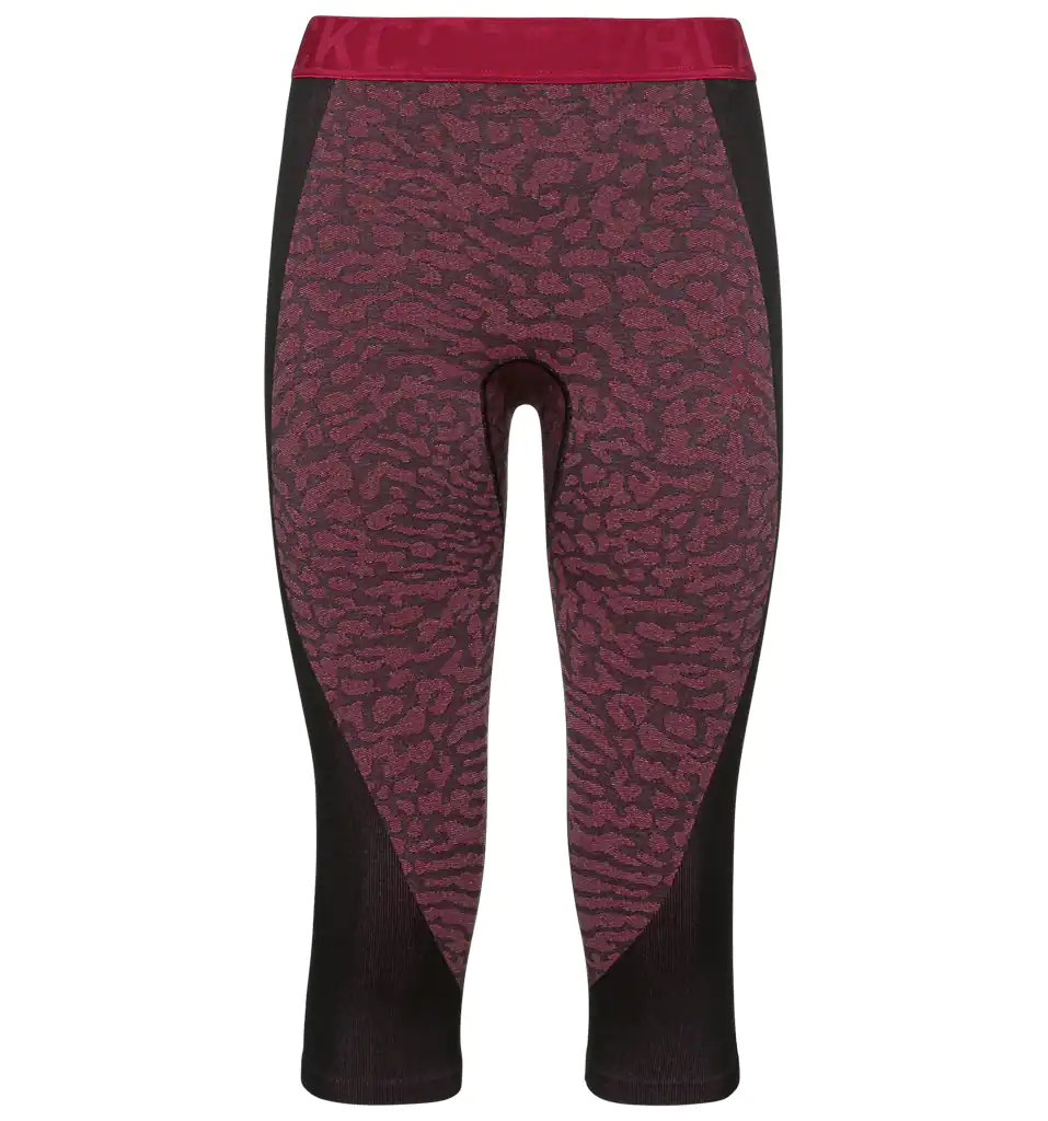 Odlo Baselayer BL 3/4 Bottom Syntetisk - Sort og rød