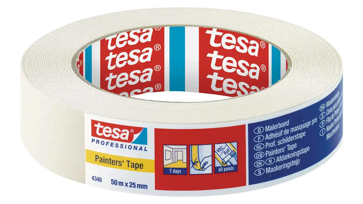 Præcis afdækning med tesa® 4348: Skarpe malekanter