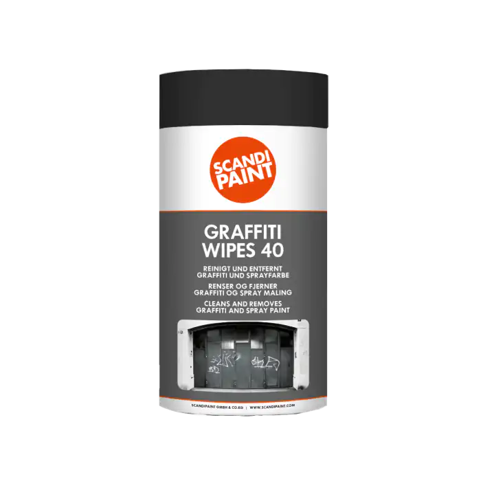 Effektiv Graffiti-fjernelse med SCANDIPAINT Graffiti Wipes