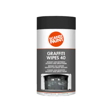 Effektiv Graffiti-fjernelse med SCANDIPAINT Graffiti Wipes